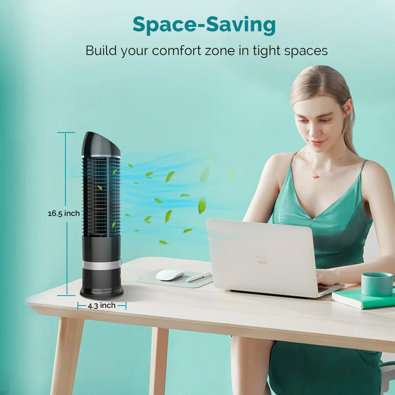 DR.PREPARE 16in Oscillating Tower Fan - Image 2