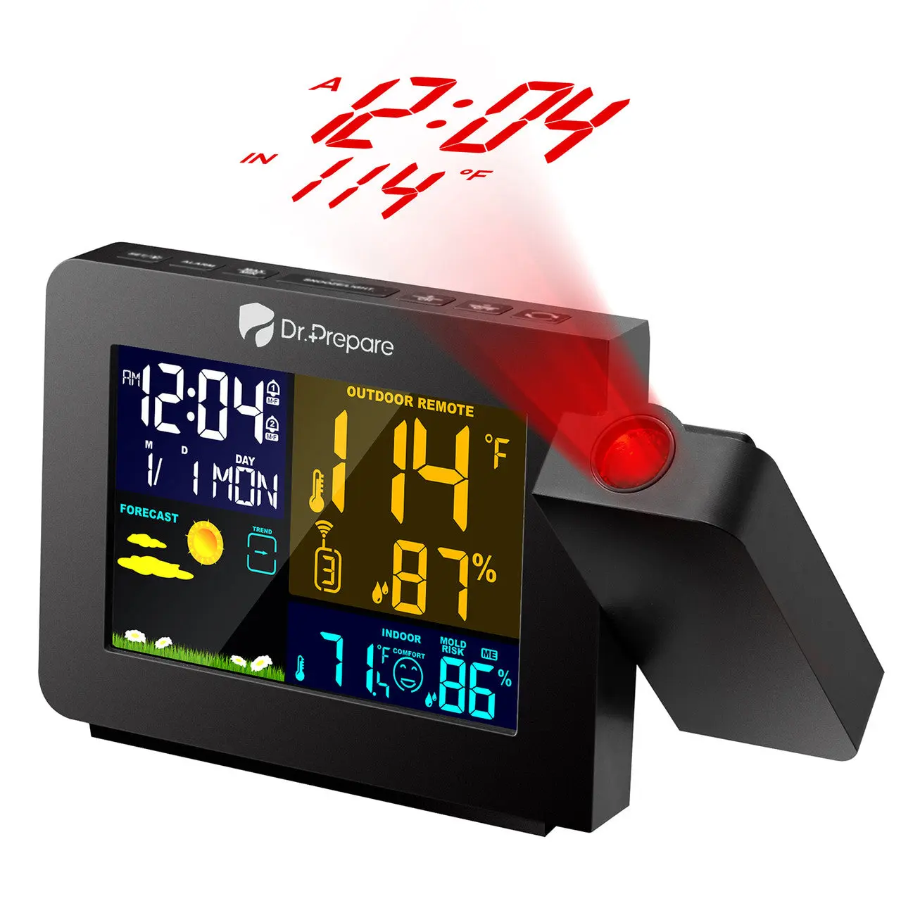 Dr. Prepare Projection Alarm Clock 002 DPWS-OUT-002-US